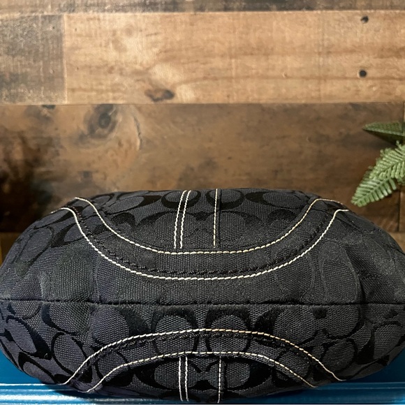 Coach Y2K Hobo Croissant Bag Black Nice Shoulder Purse SoHo Monogram C Logo - Picture 5 of 10